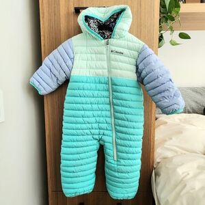 COLUMBIA TODDLER UNISEX POWDER LITE SNOWSUIT REVERSIBLE - SIZE 18-24 MONTH